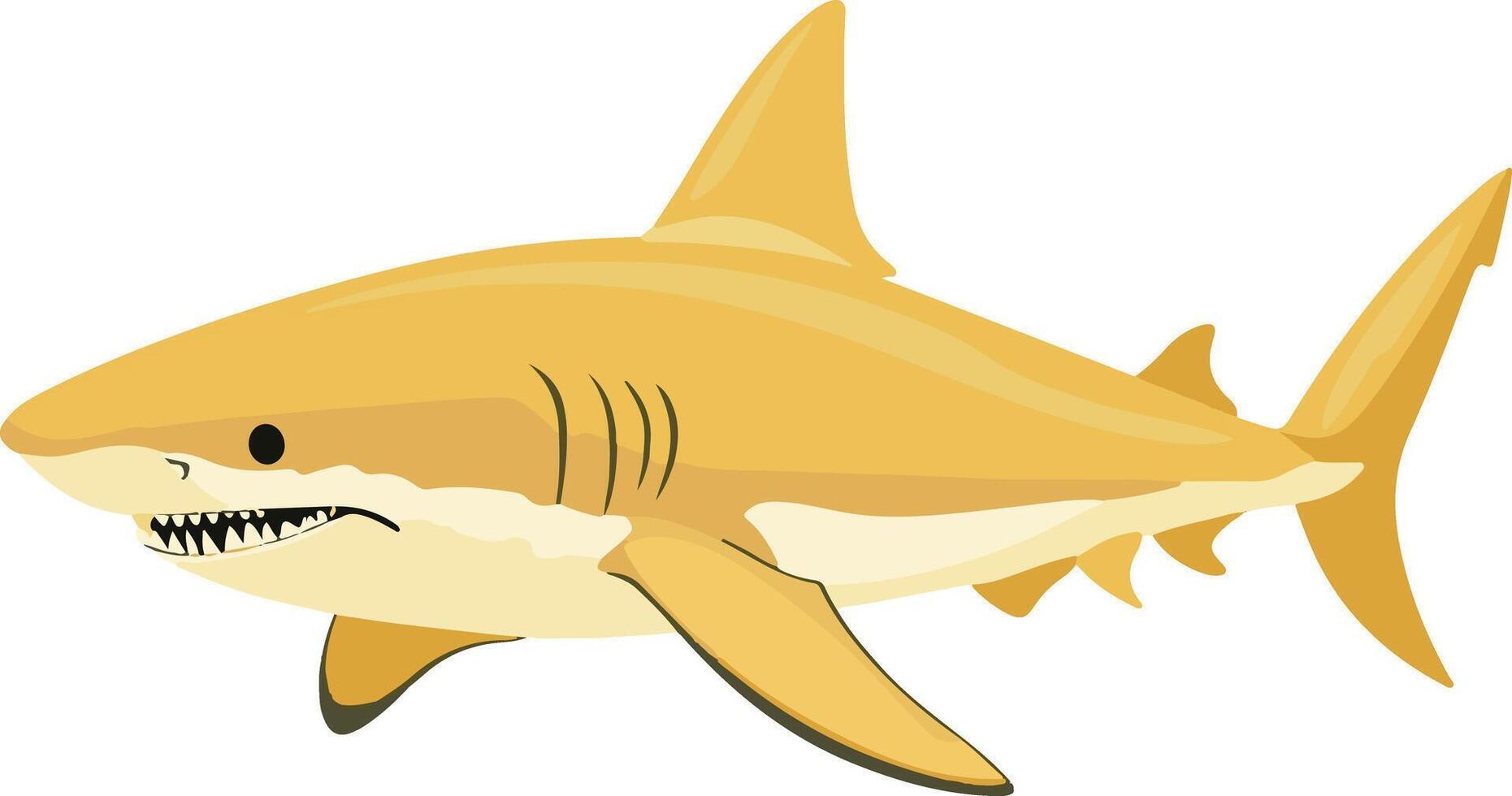sweet cute simple lemon shark clipart vector