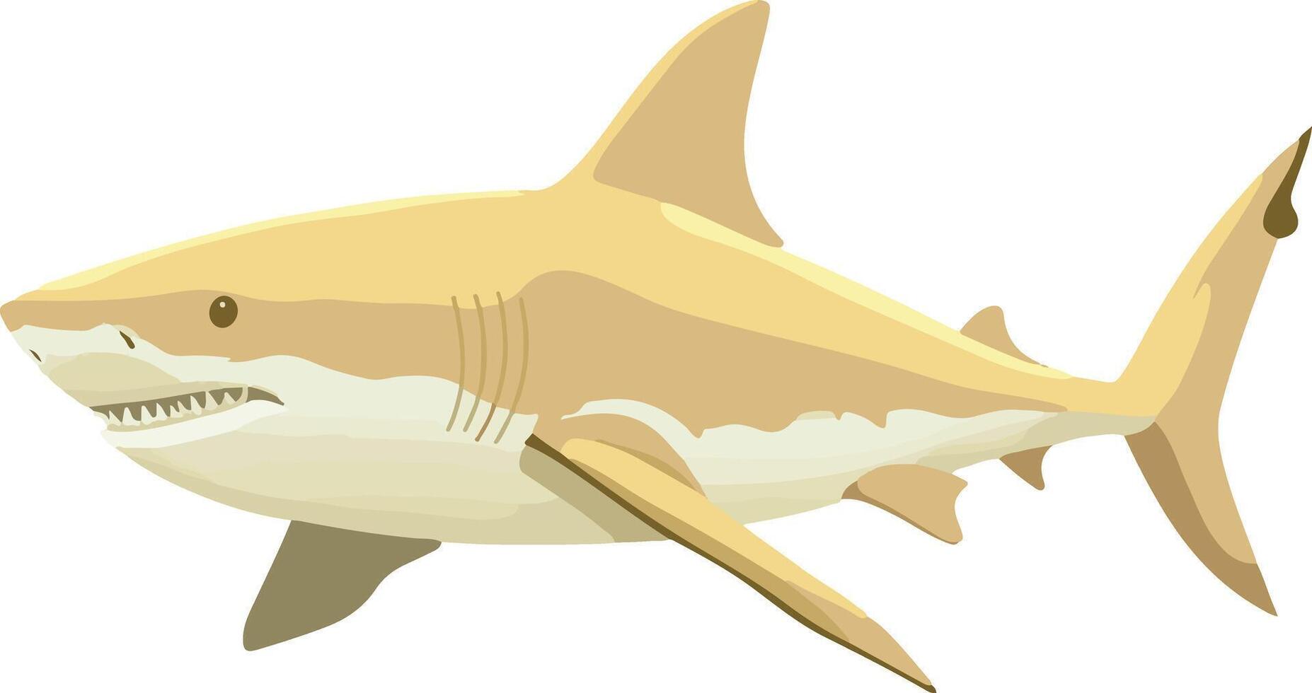 lovely cute simple lemon shark clipart vector