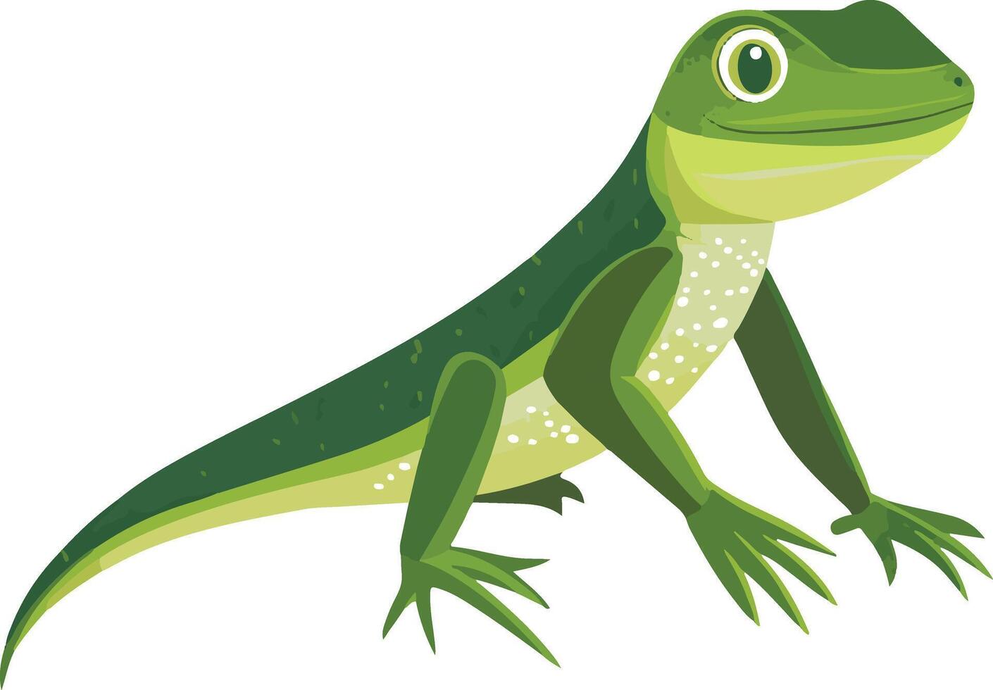 cute simple lizard clipart vector