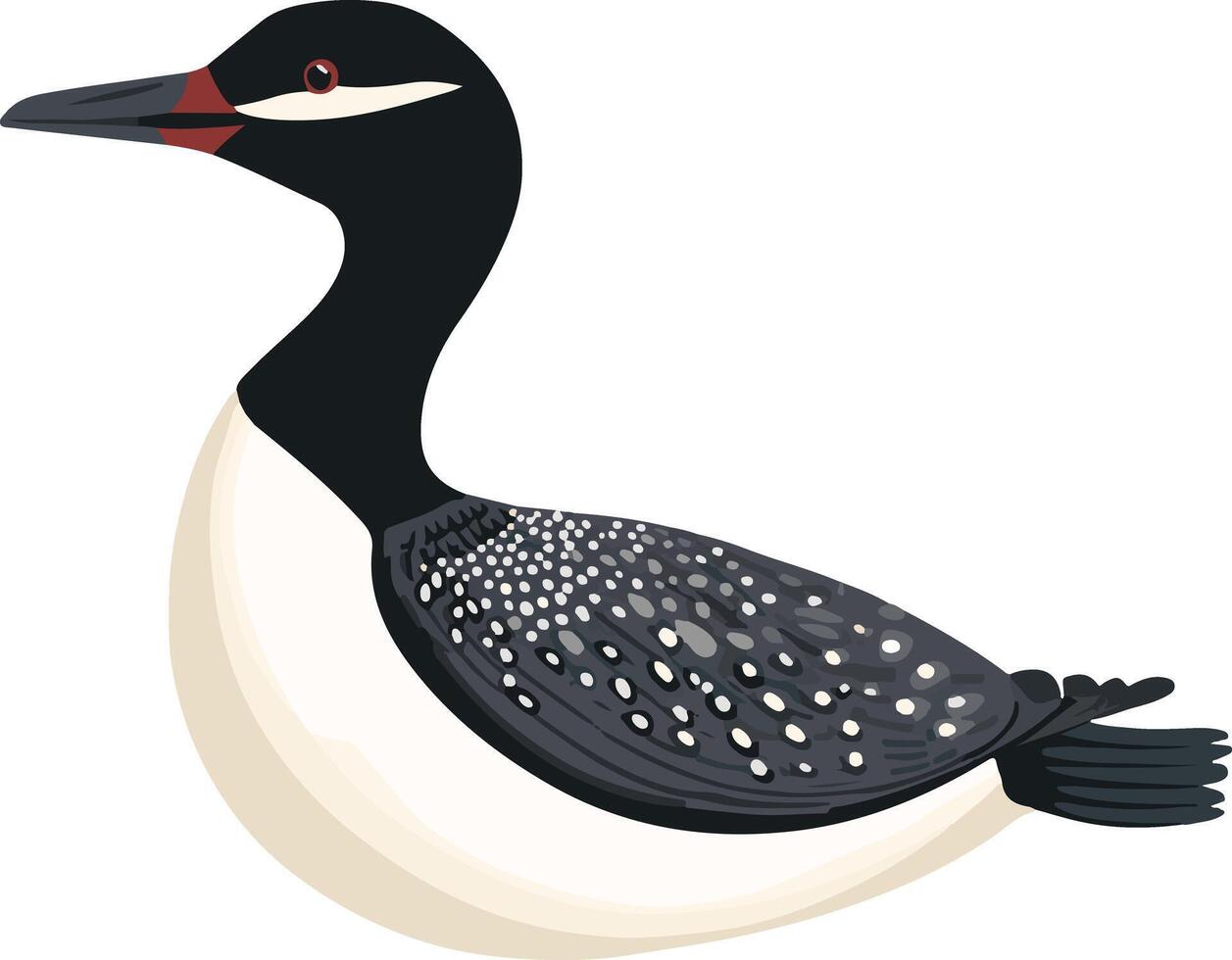adorable cute simple loon clipart vector