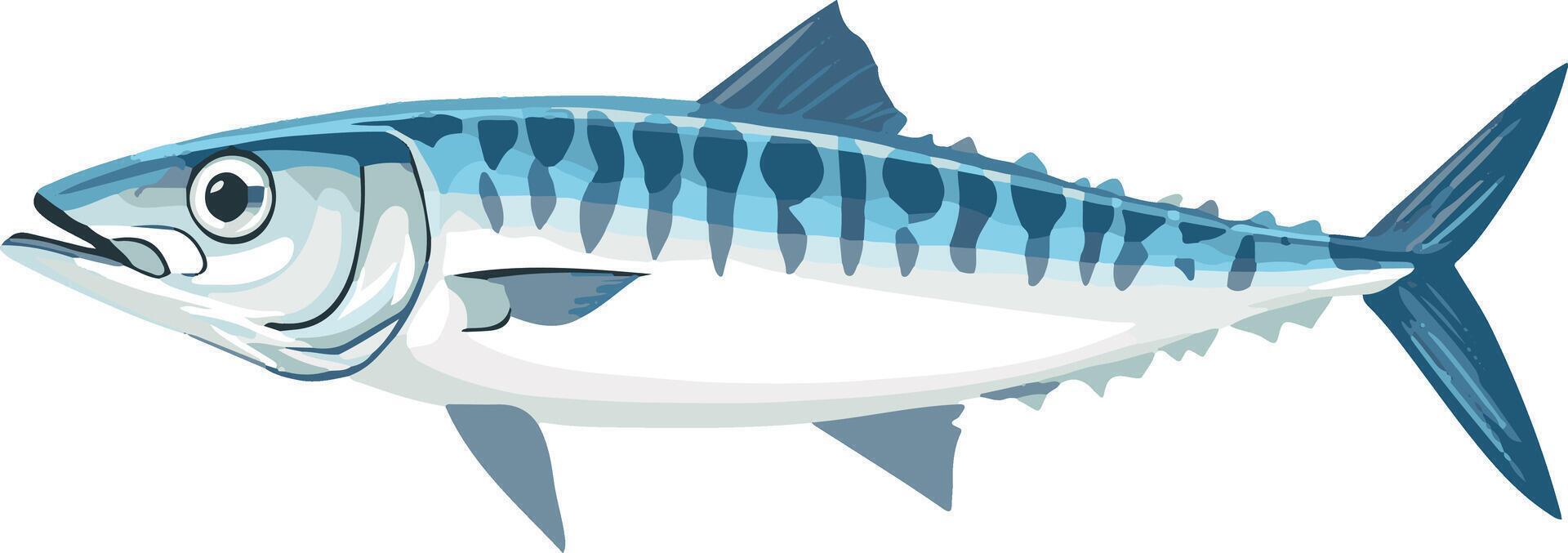 adorable cute simple mackerel clipart vector
