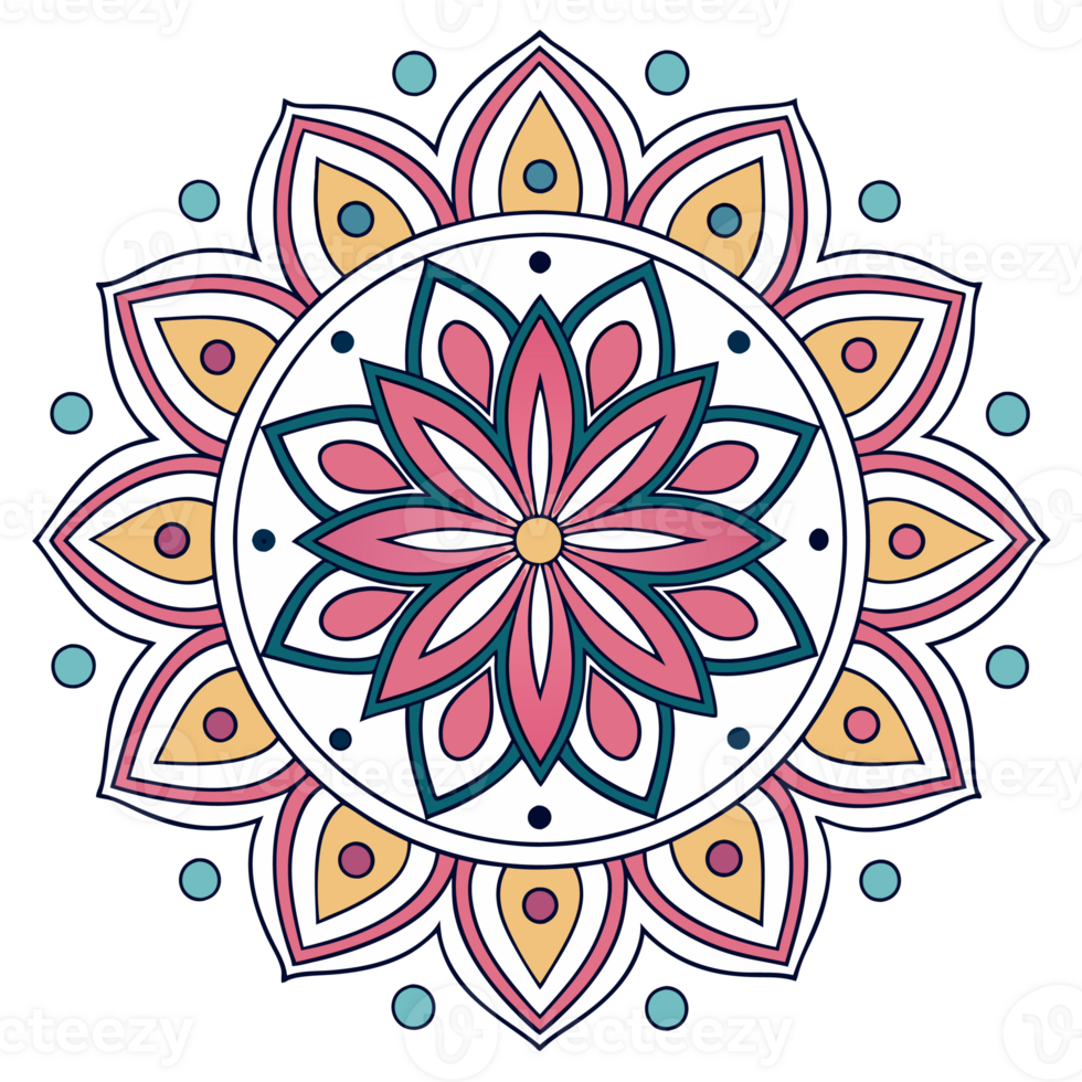 Harmony in Color Mandala Art for Inner Peace png