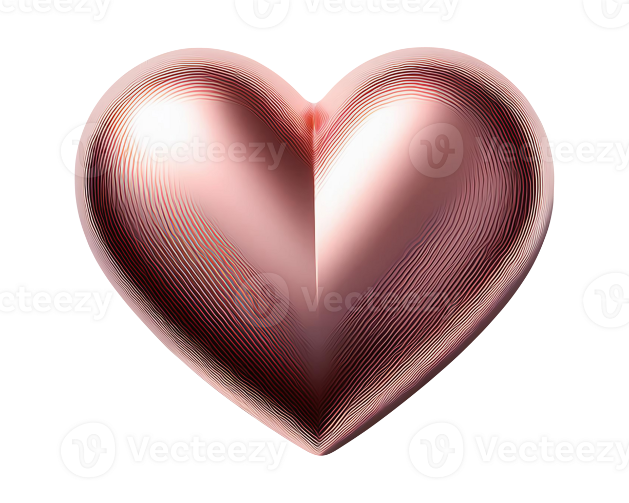 Heart Shape with Shadow Romantic Valentine's Day Clip Art png