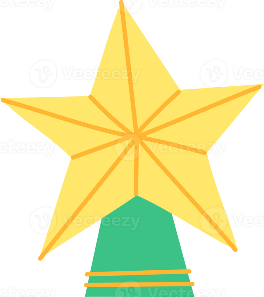 christmas star decor png