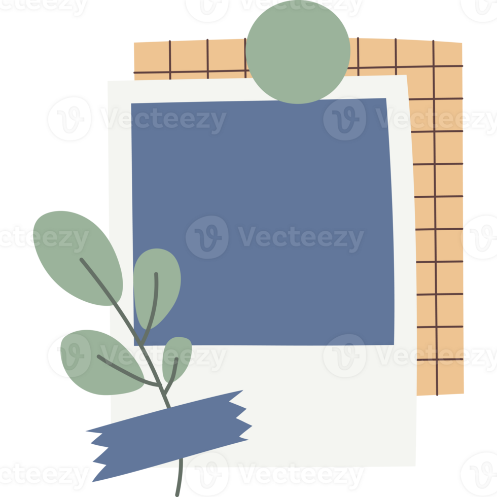 photo sticky note with leaf png