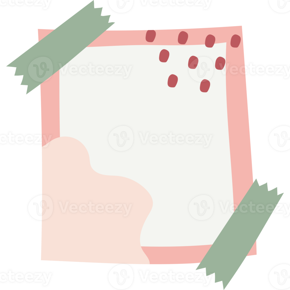 blank sticky note with washi tape png