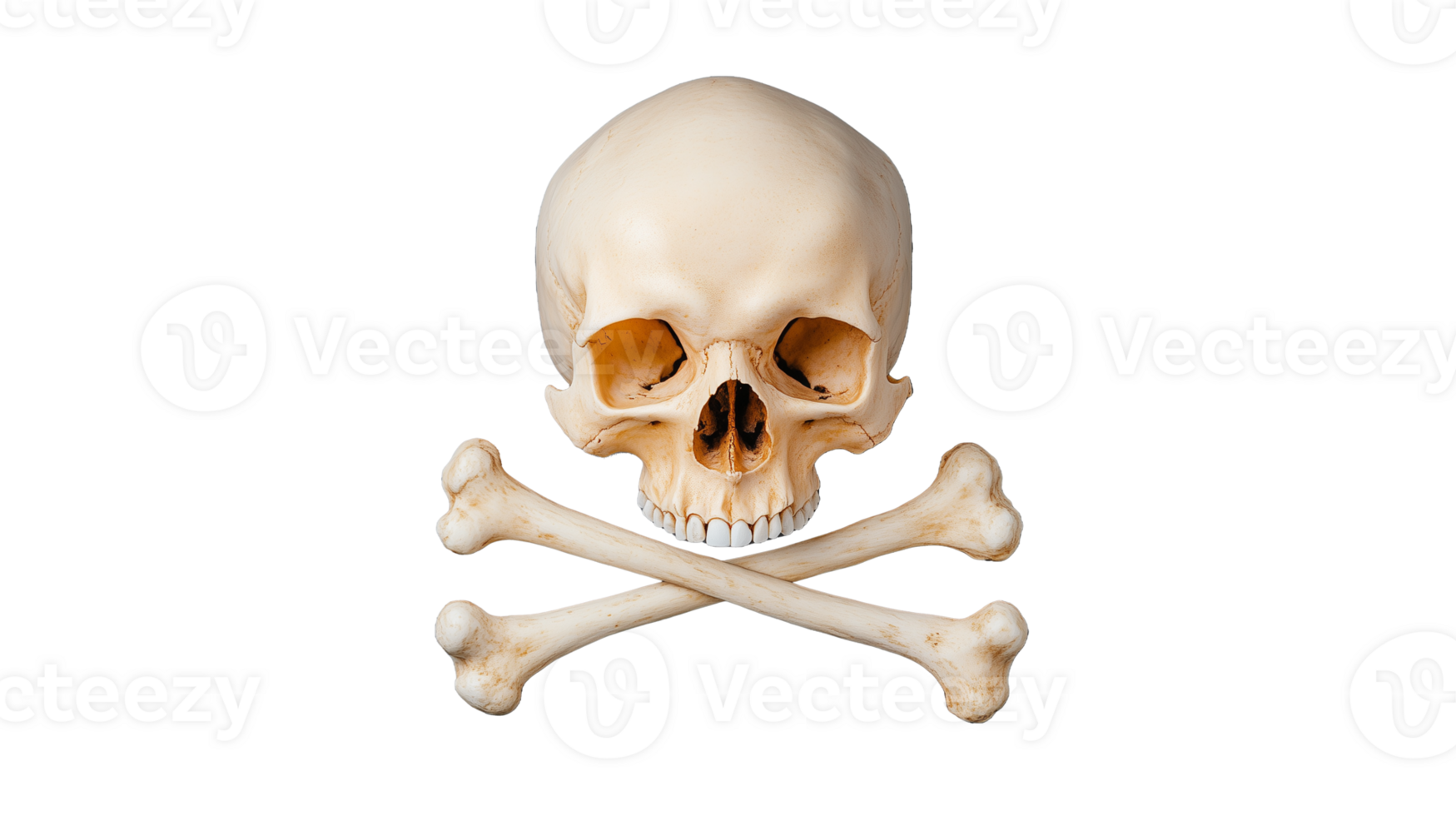 Skull and crossbones, classic design png