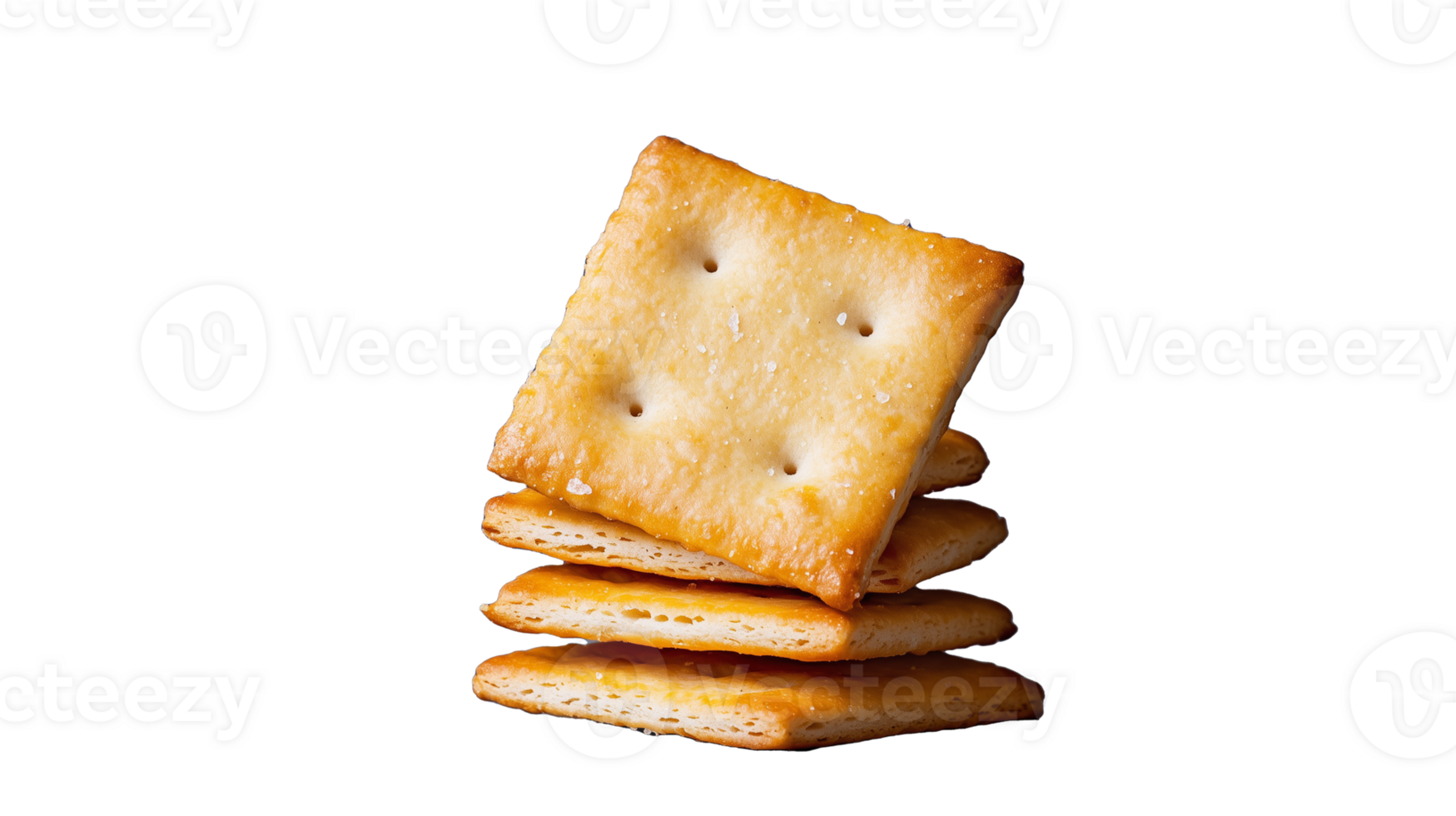 Stack of square crackers png