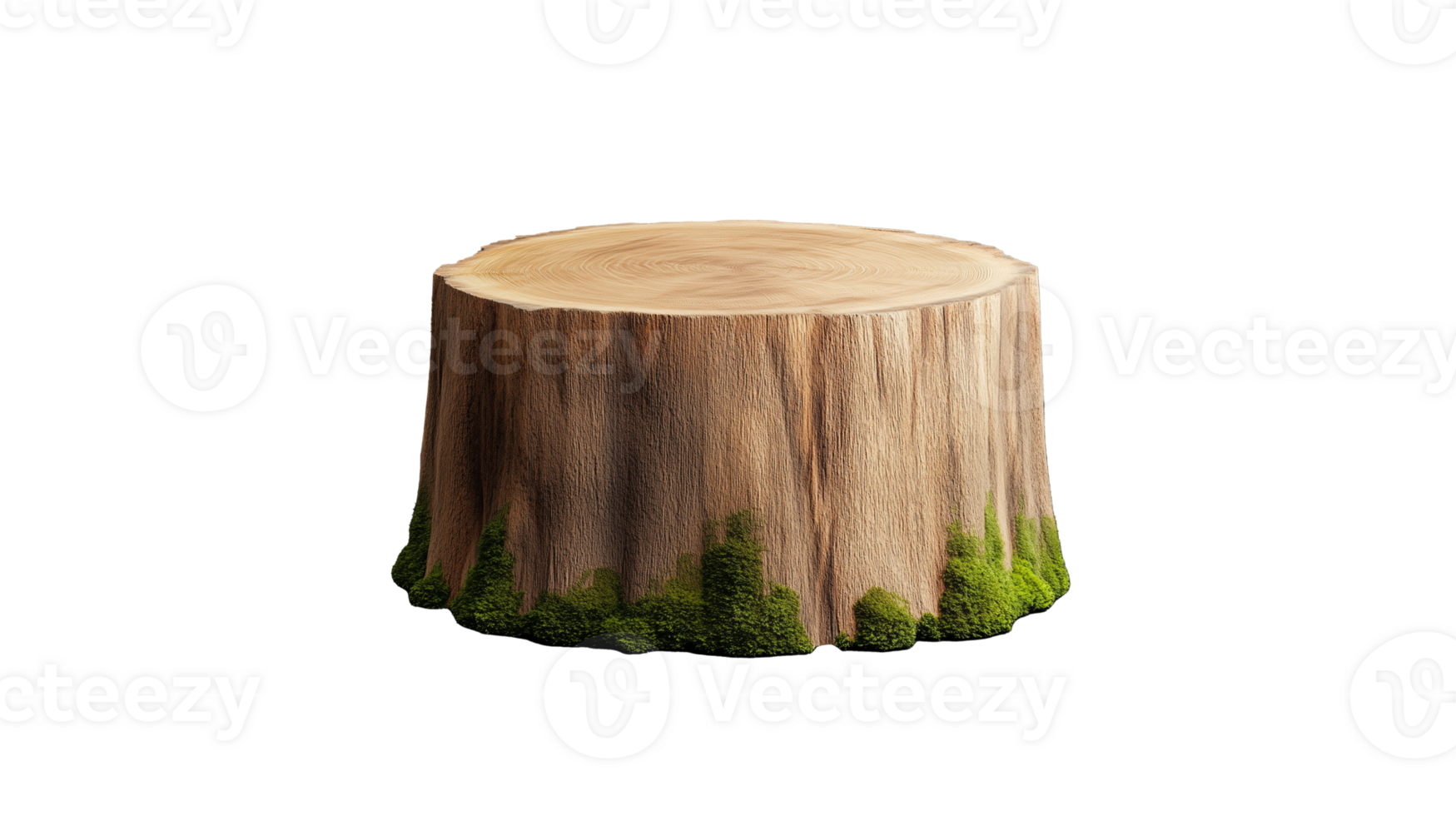 Tree stump with moss at base png