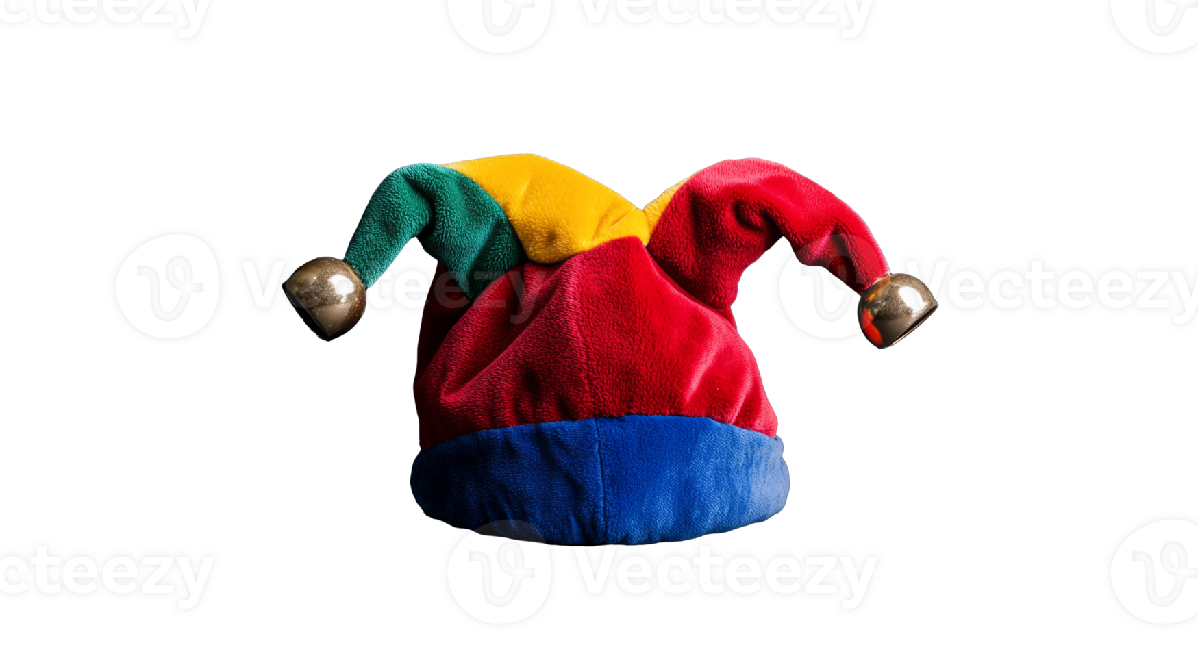 Multicolored jester hat, transparent background png