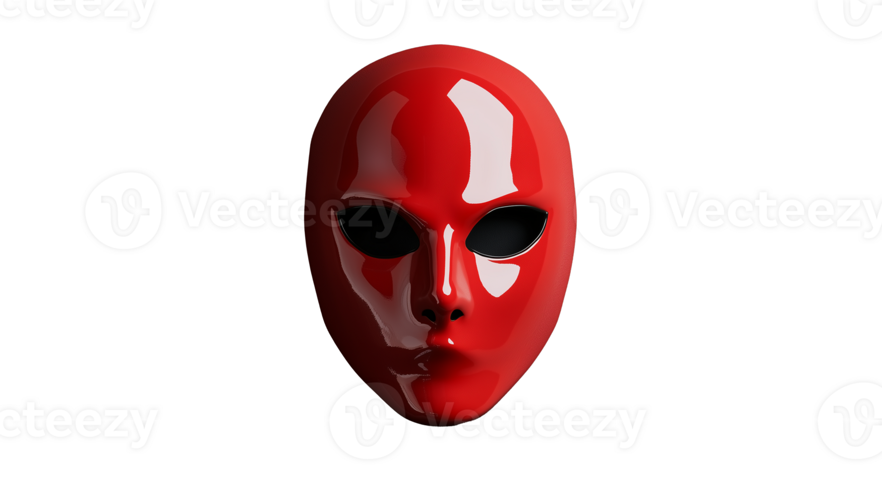Shiny red masquerade mask, transparent background png