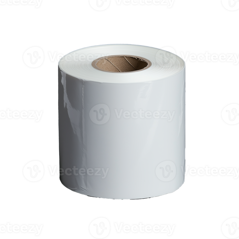 Roll of plain white material, transparent background png
