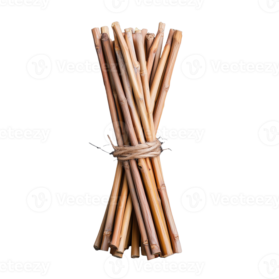 Bundle of cinnamon sticks, transparent background png