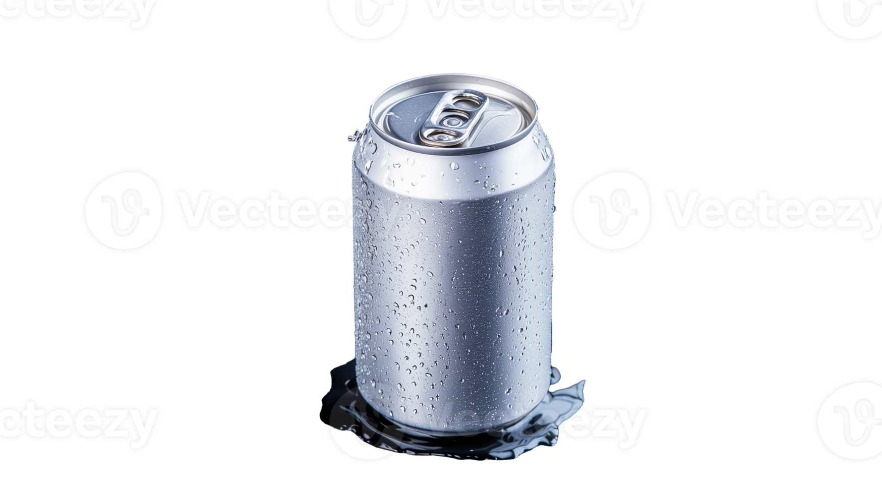 cerrado soda lata con agua gotas en transparente antecedentes png