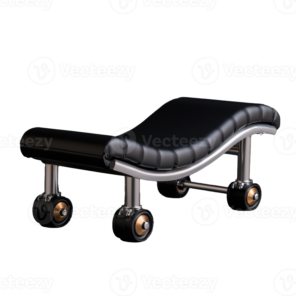 Workout bench with wheels on transparent background png