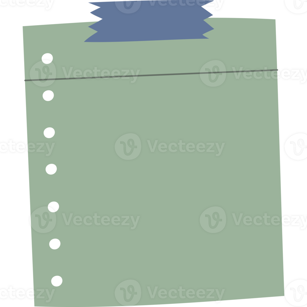 green blank sticky note png