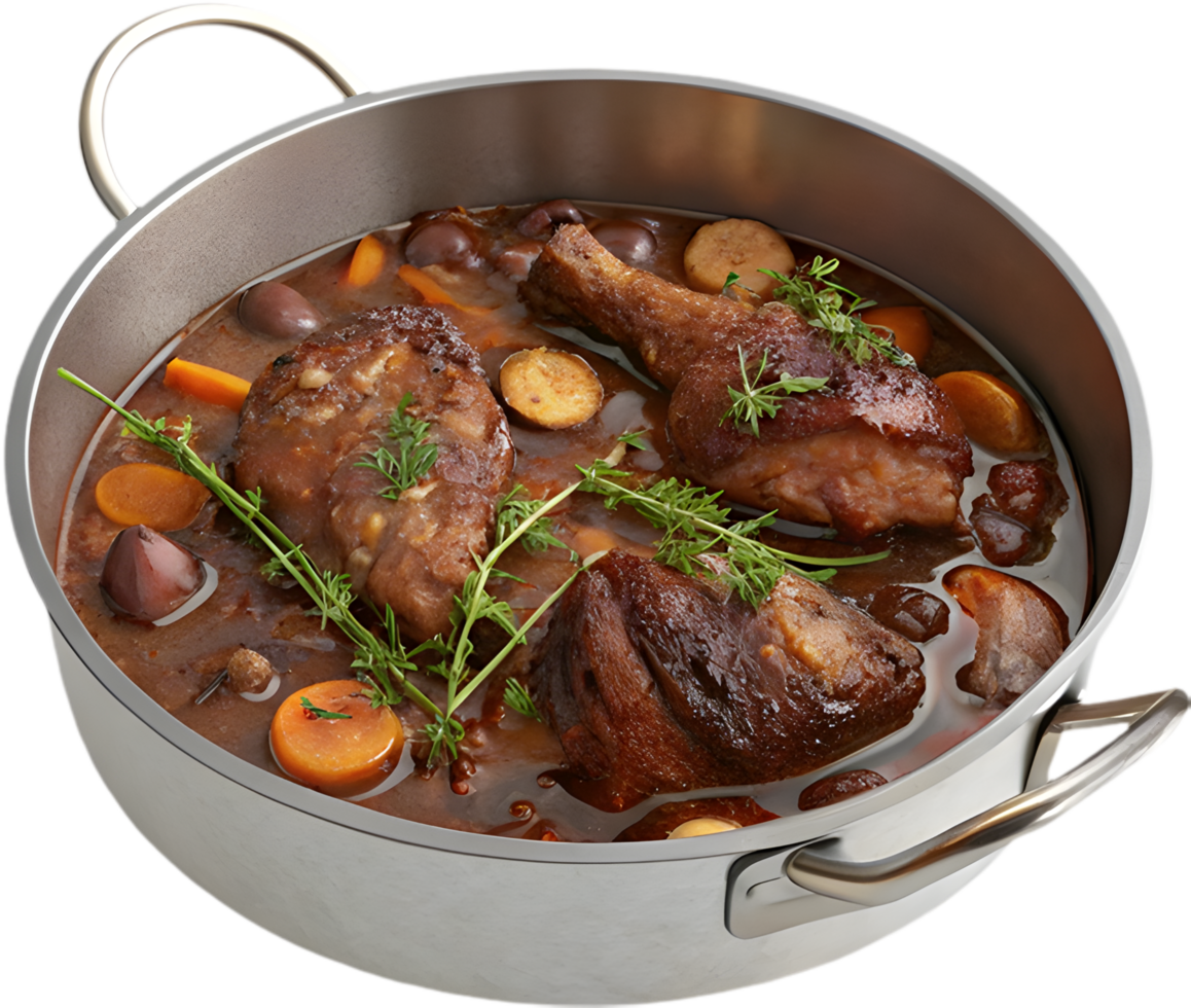 Tasty Coq au Vin Clipart for Food-Themed Artwork. . png