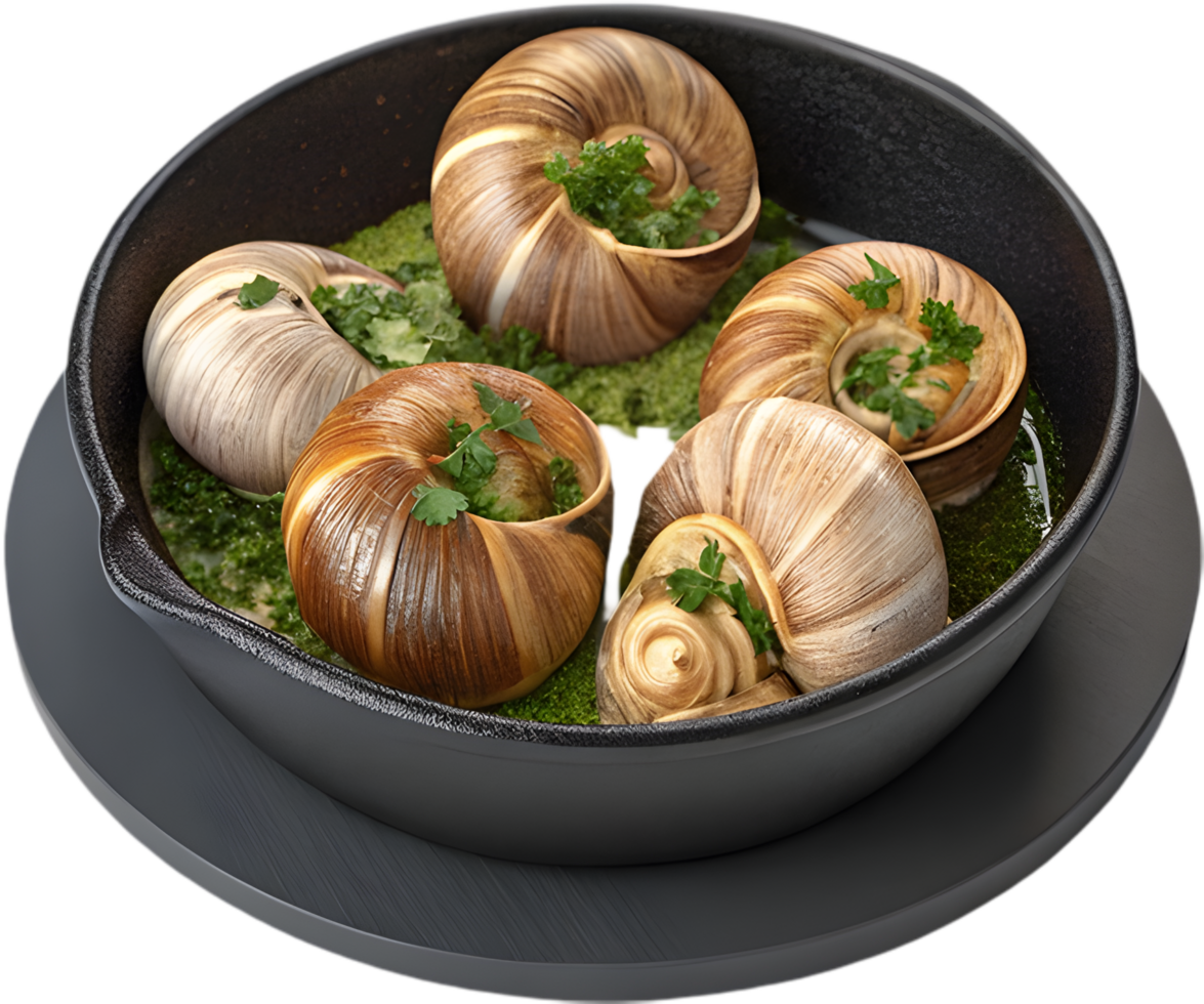 Rich Escargot Delicacies Perfect for Special Occasions Meal. . png