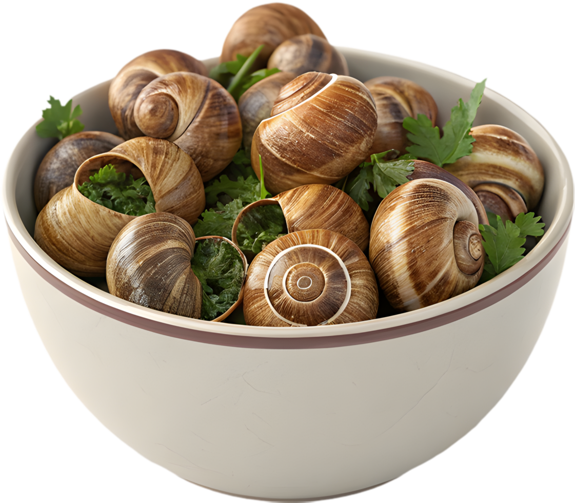 Luxurious Escargot with Aromatic Herbs and Garlic Infusion. . png