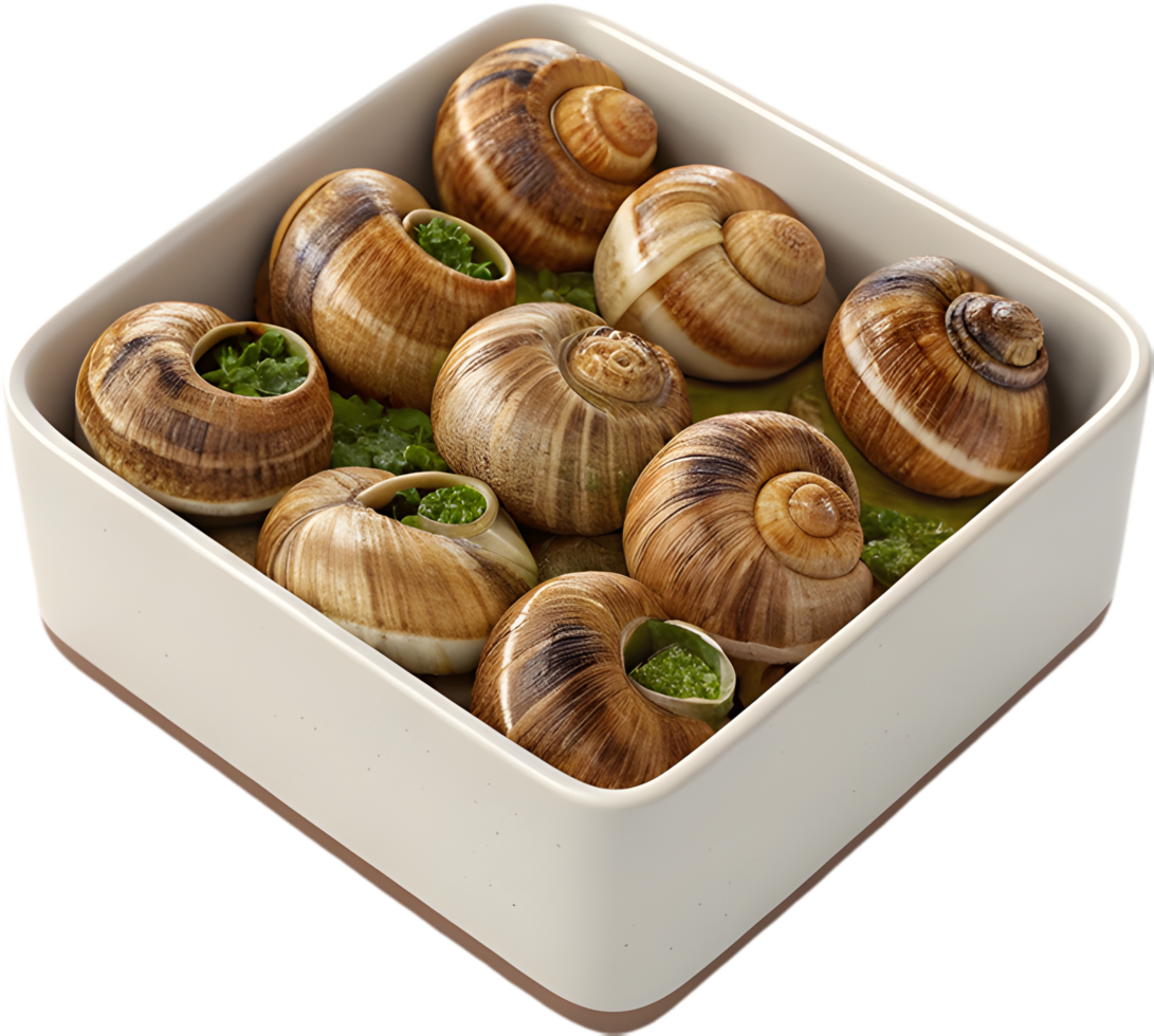 Flavorful Escargot Starter for French Cuisine Enthusiasts. . png