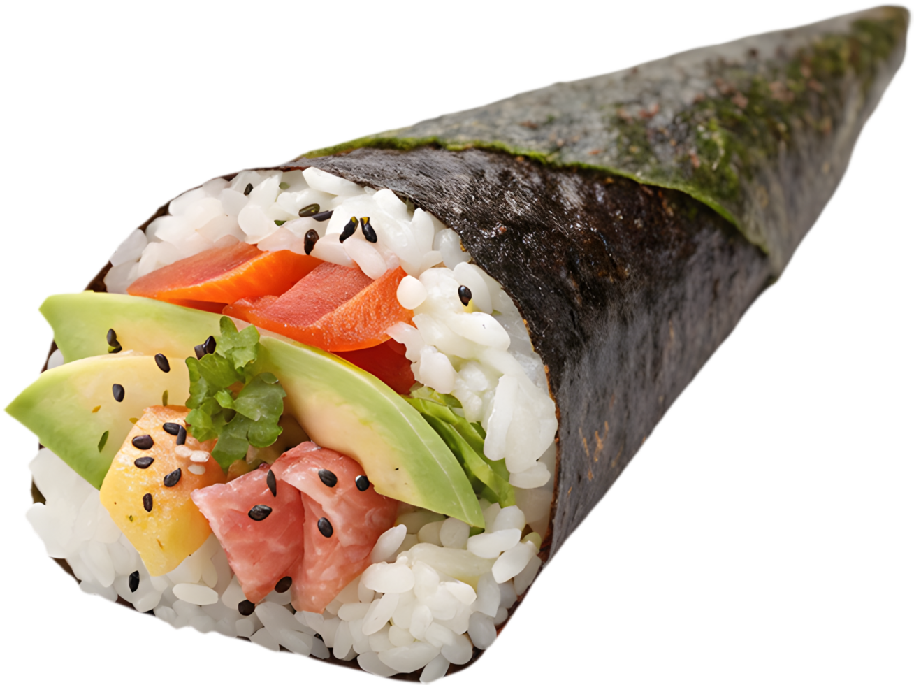 Fresh Sushi Clipart Displaying Colorful Ingredients and Arrangements. . png