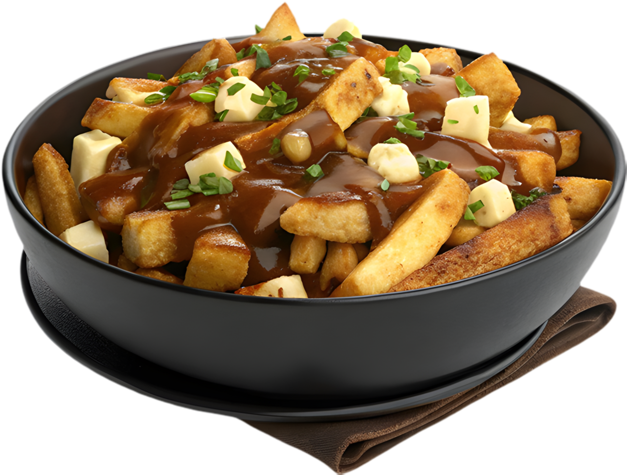 Traditional Canadian Poutine Clipart for Restaurant Menus. . png