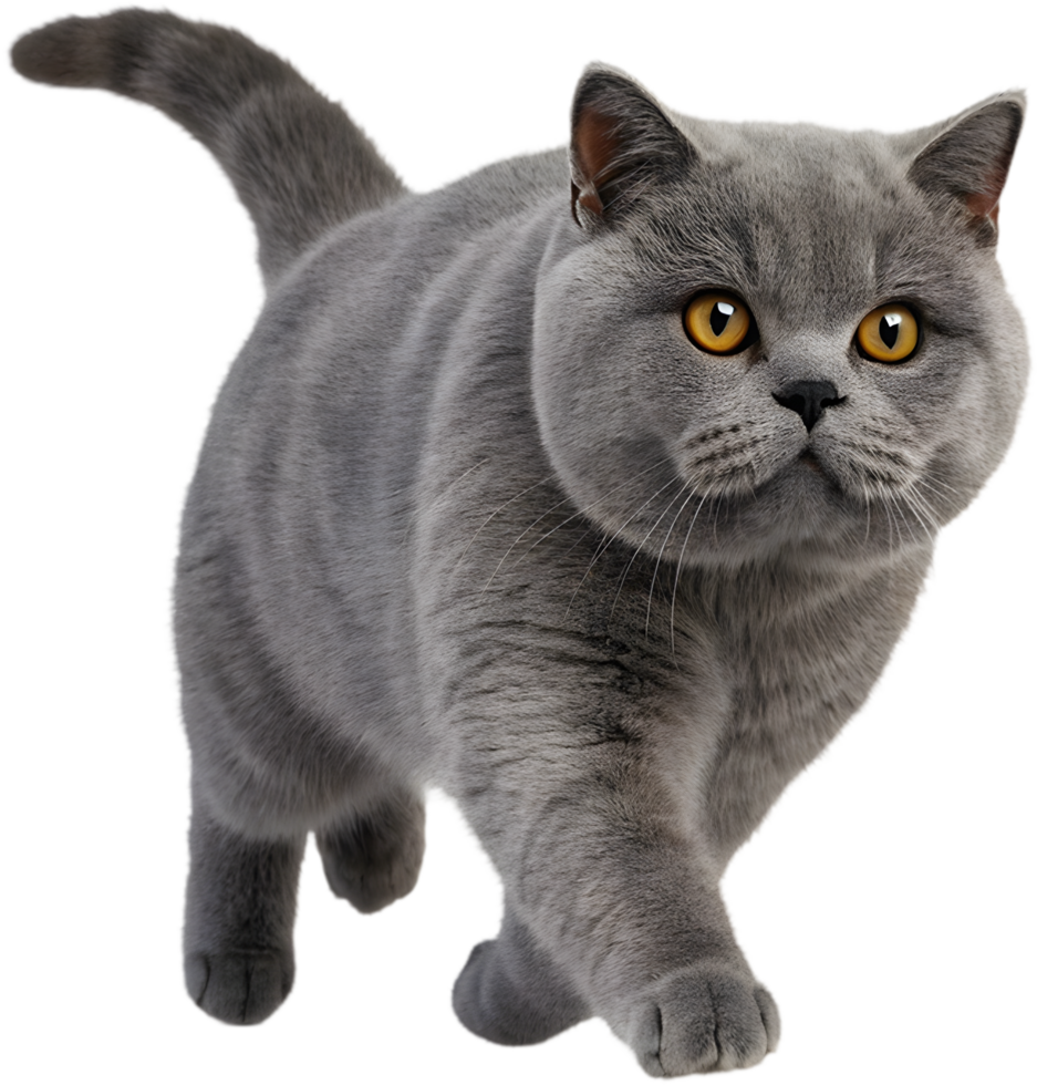 Smooth Running Cat Illusion Clipart for Realistic Motion Effects. . png