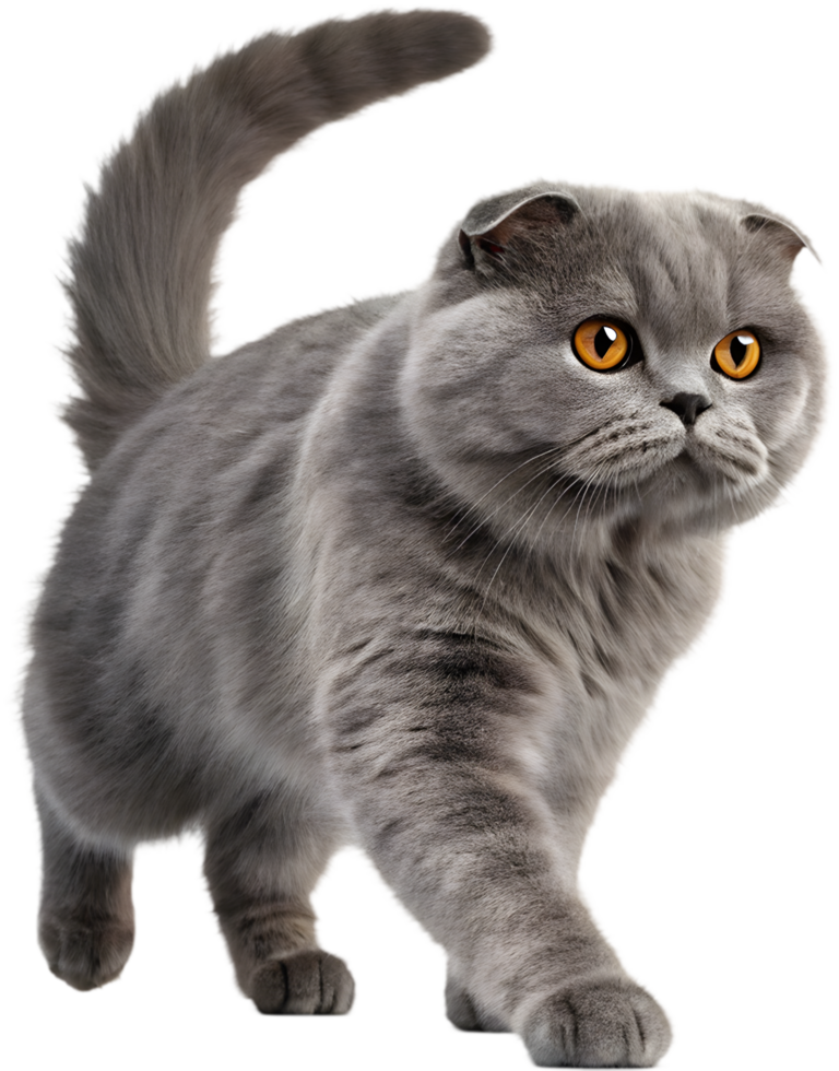 Create Captivating Designs with Smooth Running Cat Illusion Clipart. . png