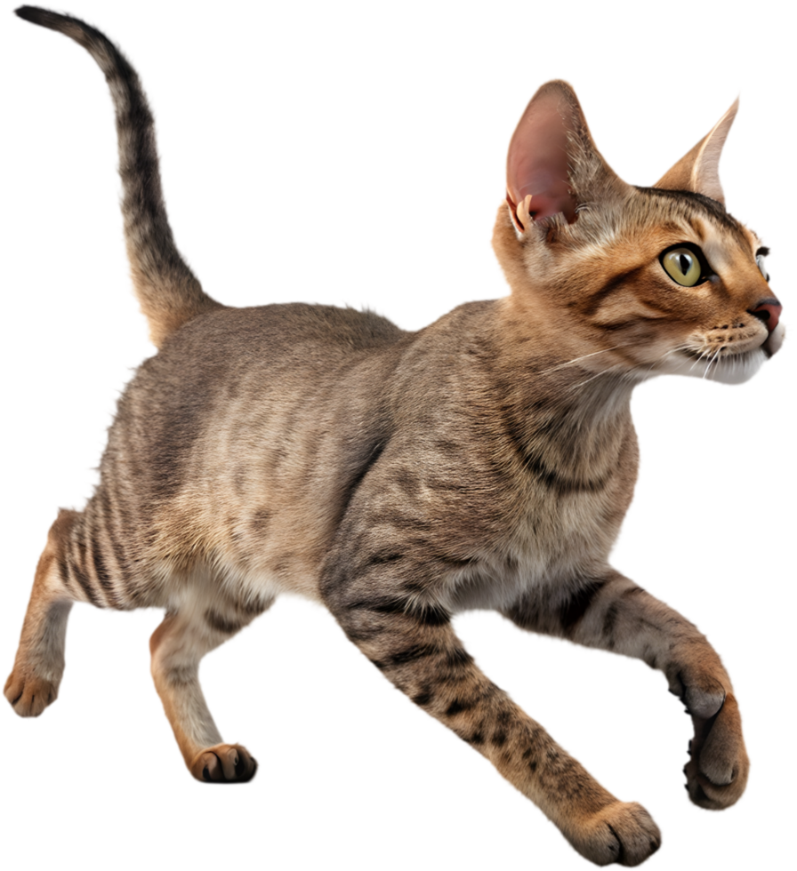 Perfectly Smooth-Running Cat Illusion Clipart for Motion Creatives. . png