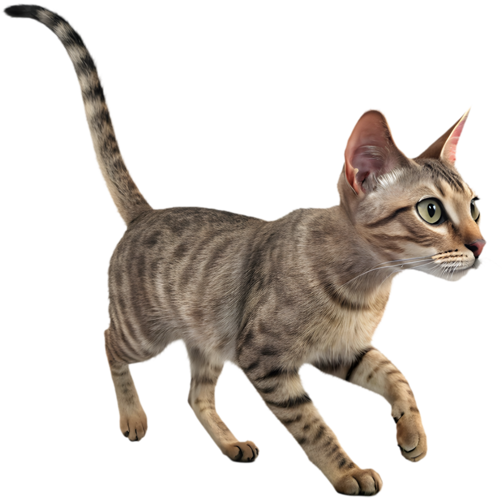 Enhance Visual Appeal with Running Cat Illusion Clipart Designs. . png