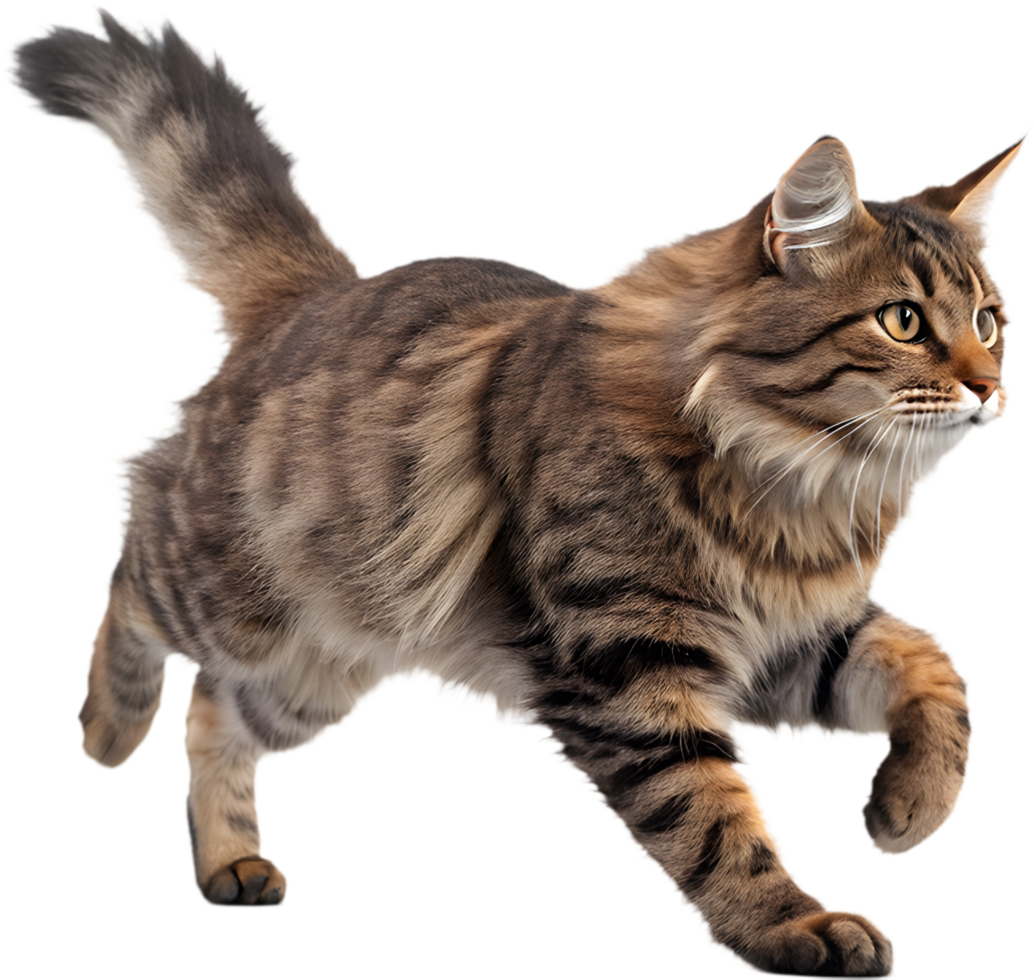 Lifelike Running Cat Illusion, Perfect for Motion Projects. . png