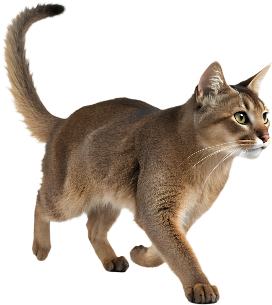 Motion-Inspired Clipart, Running Cat Illusion in Action. . png