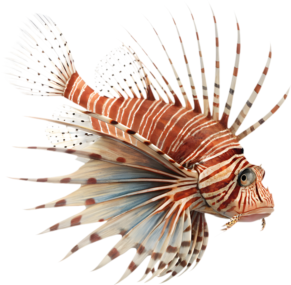 Stunning Ocean-Inspired Lionfish Watercolor Clipart for Marine Projects. . png