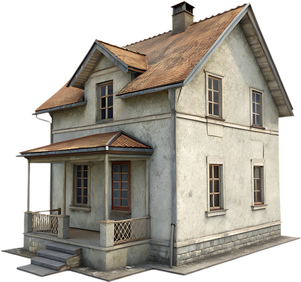 Raw Concrete Building Clipart Featuring Minimalist Architecture Aesthetics. . png