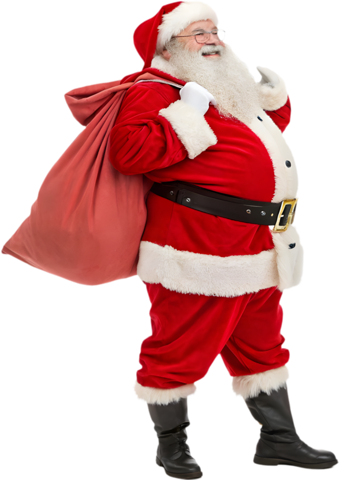 Santa Claus Clipart in Happy Pose for Christmas Cheer. . png