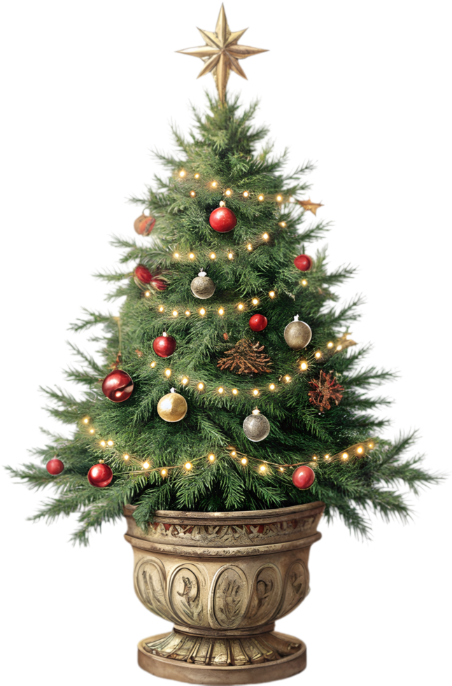 Bright Christmas Tree Clipart for Merry Seasonal Templates. . png
