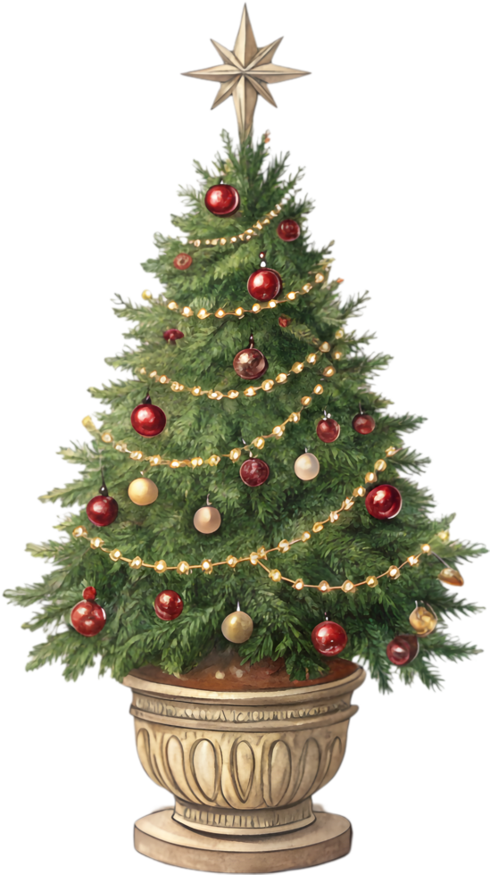 Beautiful Christmas Tree Clipart for Crafting Festive Scenes. . png