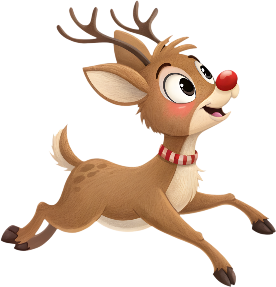 Cheerful Reindeer Clipart for Creating Whimsical Christmas Graphics. . png