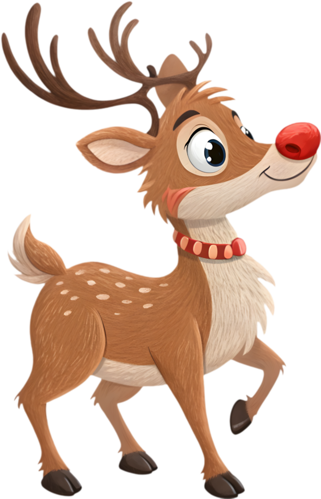 Cheerful Reindeer Clipart for Spreading Holiday Cheer and Magic. . png
