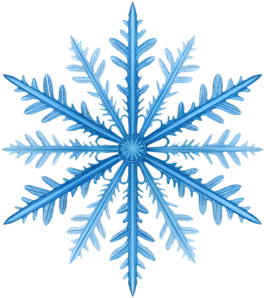 Elegant Snowflake Clipart with Stunning Frosty Geometric Patterns. . png