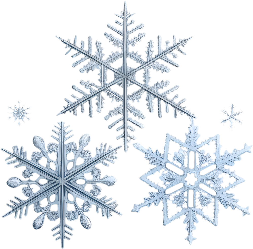 Geometric Frost Pattern Snowflake Clipart for Elegant Winter Designs. . png