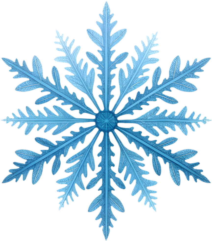 Delicate Snowflake Clipart with Unique Geometric Frosty Patterns. . png