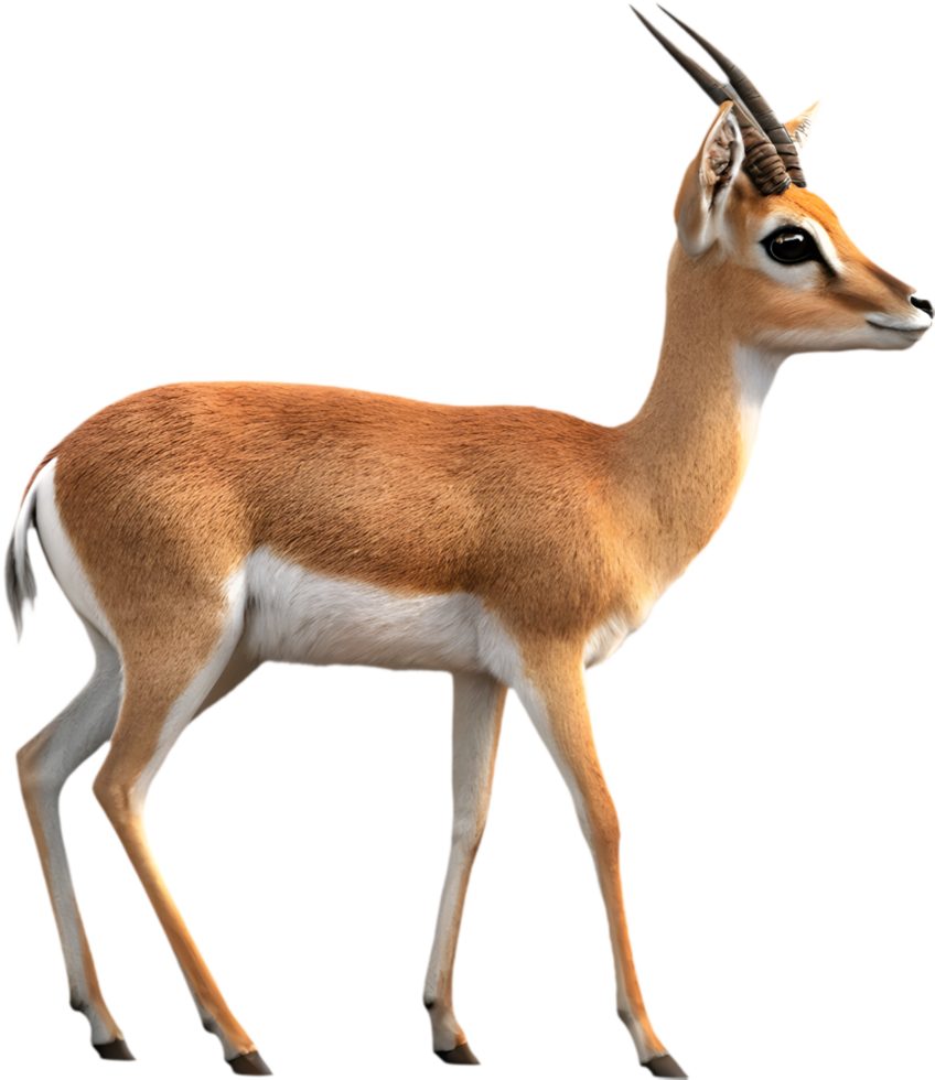 Cheerful Antelope Clipart for Spreading Happiness in Digital Creations. . png