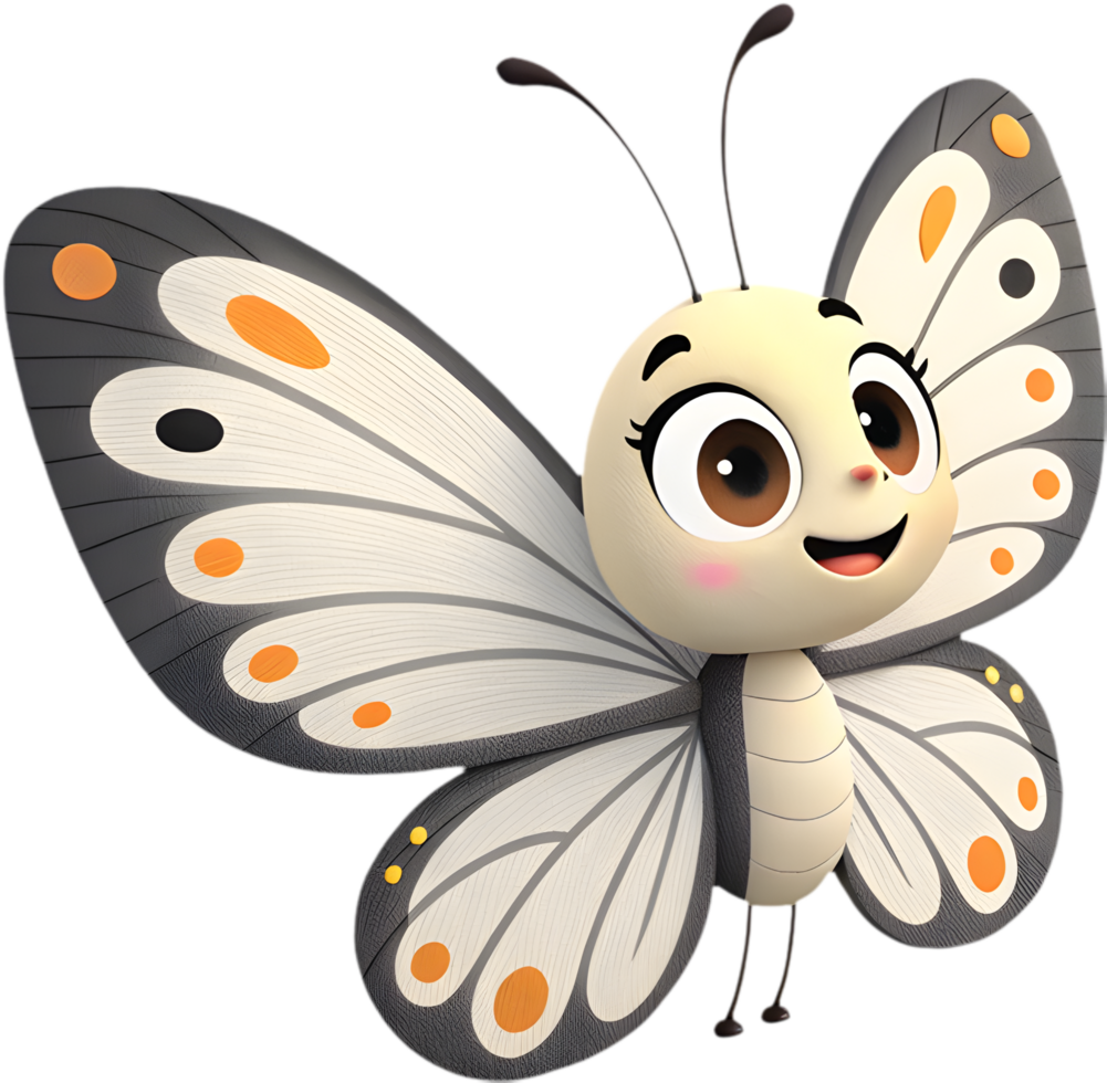 Colorful Cartoon Butterfly Clipart for Adding Charm to Designs. . png