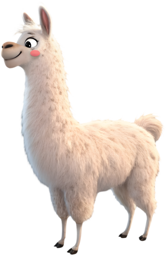 Cute Kawaii Llamas Clipart with Charming Expressions for Projects. . png