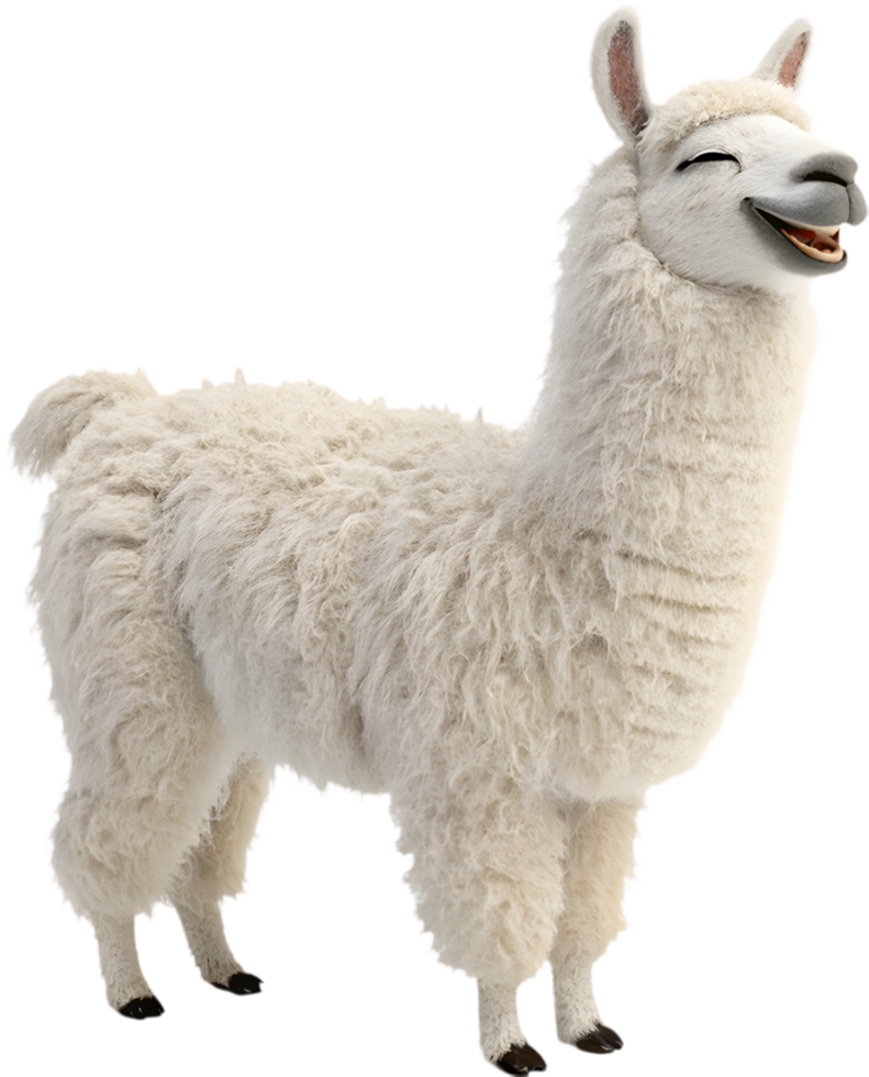 Adorable Kawaii Llamas Clipart with Cute Expressions for Designs. . png