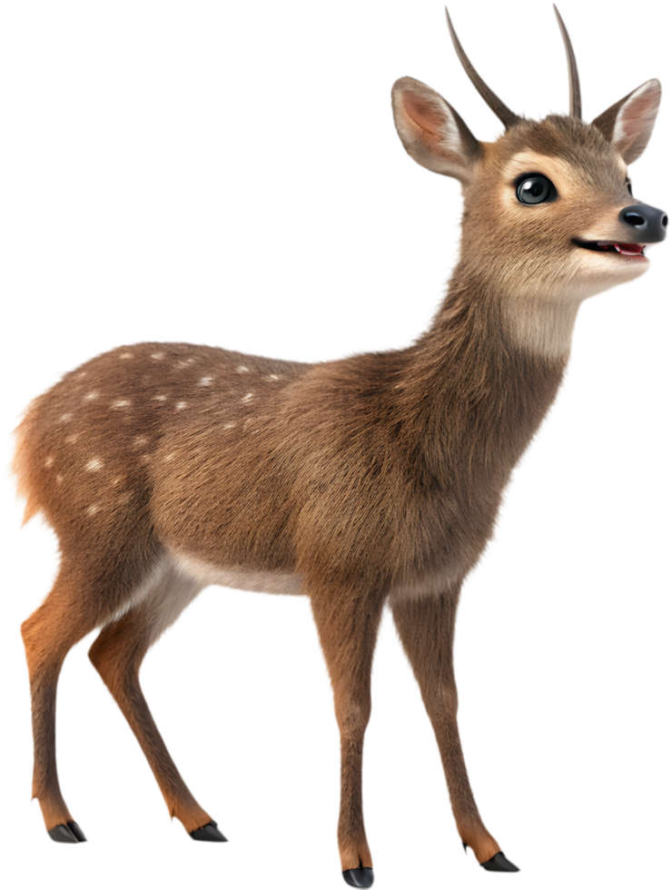Adorable Marsh Deer Clipart with Calm Expression for Art. . png