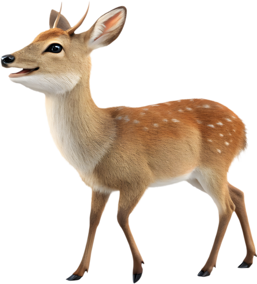 Marsh Deer Clipart with Gentle Expression for Seasonal Creations. . png