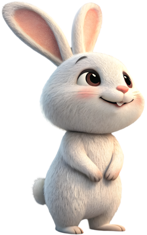 Sweet bunny character full of playful fun. . png