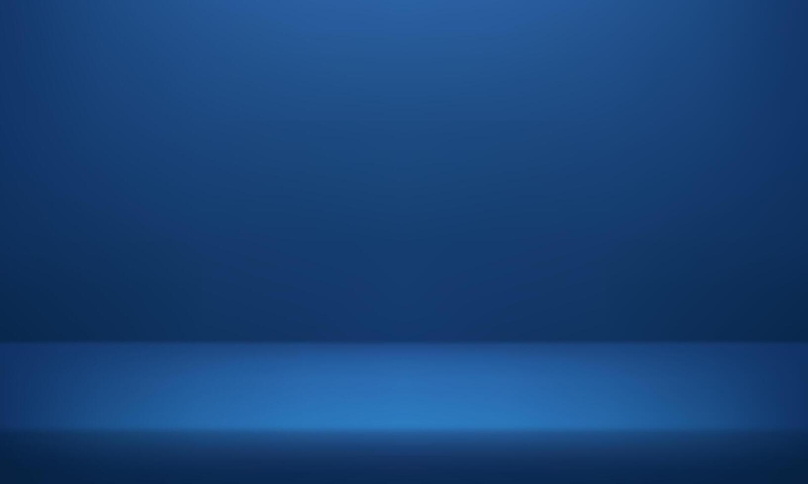 Empty dark blue studio background. Blue studio lighting. Space for selling products on the website. Background 3d. illustration. vector